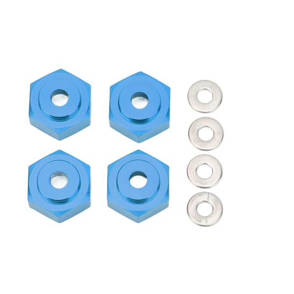 4 stk RC Hexkobling Professionel Aluminiumslegering RC Hjul Hex Adapter til 1/10 RC Biler Mørkeblå