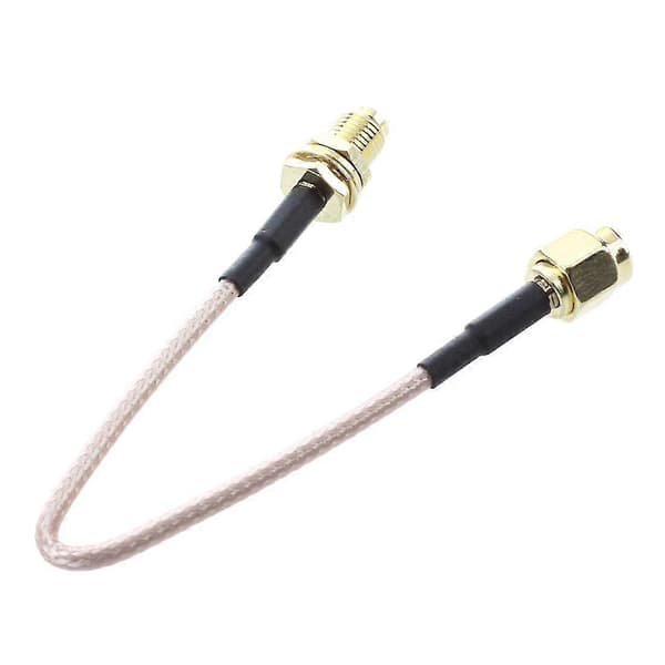 SMA Hun SMA Han F / M Antenneforbindelseskabeladapter Sort + Guld