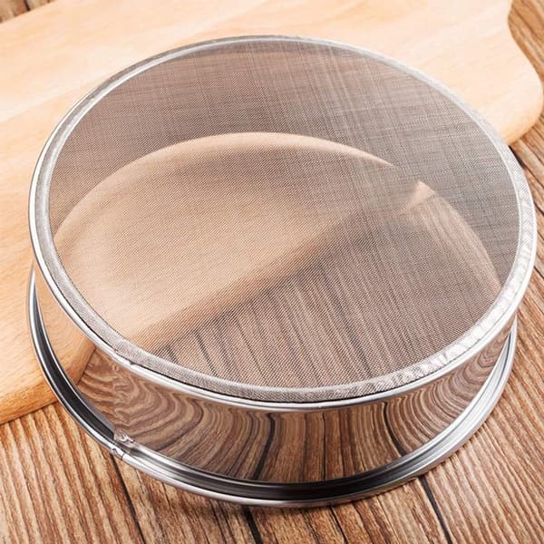 Mel sil i rustfritt stål Finmasket mel sil for baking Mel sil Finmasket nett Mel
