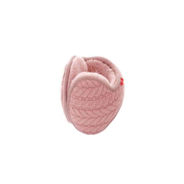 Unisex Varmstickade Öronmuffar Kashmir Vinter Utomhus Päls Öronvärmare (rosa)