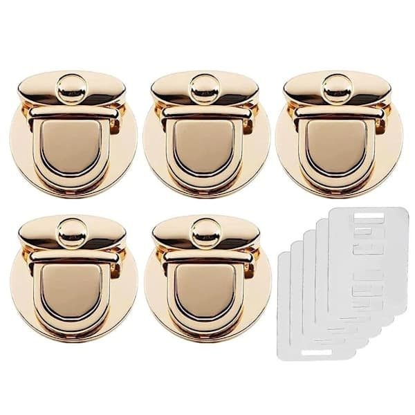 1/5 stk Veskelåsspenner 5STK GULL 5STK GULL 5stk Gull 5Pcs Gold 5Pcs Gold