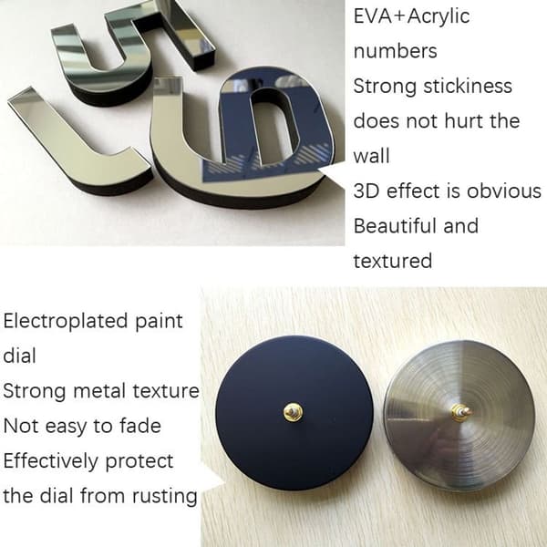 Bright DIY Digital Wall Clock Living Room Decoration Silent Clock