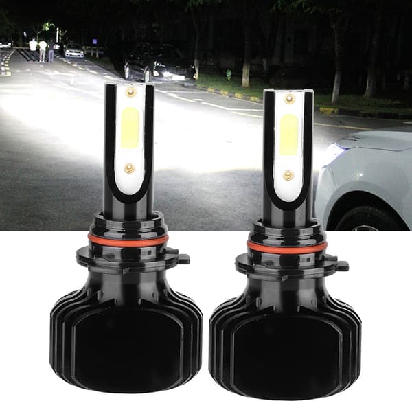 2 stk. bil LED-forlygter uden blæser 9006/HB4 6000K L5 hvidt lys
