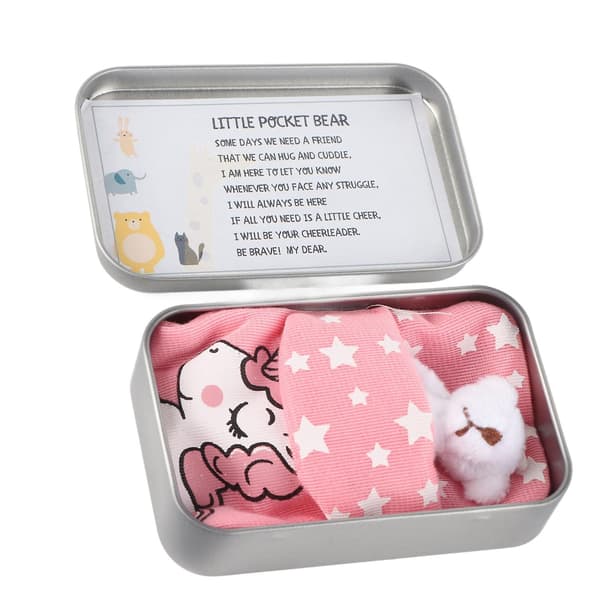 Mini Teddy Bears Can Plush Mini Bear Stuffed Animal Gift in a Cage