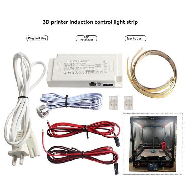 3D-skriversensor Kontroll LED-lysstripe 3D-skriver COB LED-lysstang for VORON 2.4 VORON2.4 R2 VORON Trident(EU)