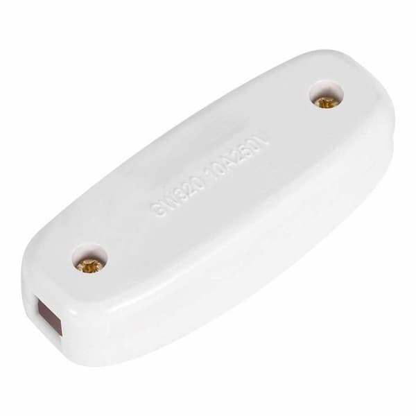 250V 10A LED-lampebryter - 1 stk - PÅ/AV-ledningskontroll - Egnet for kablede lamper