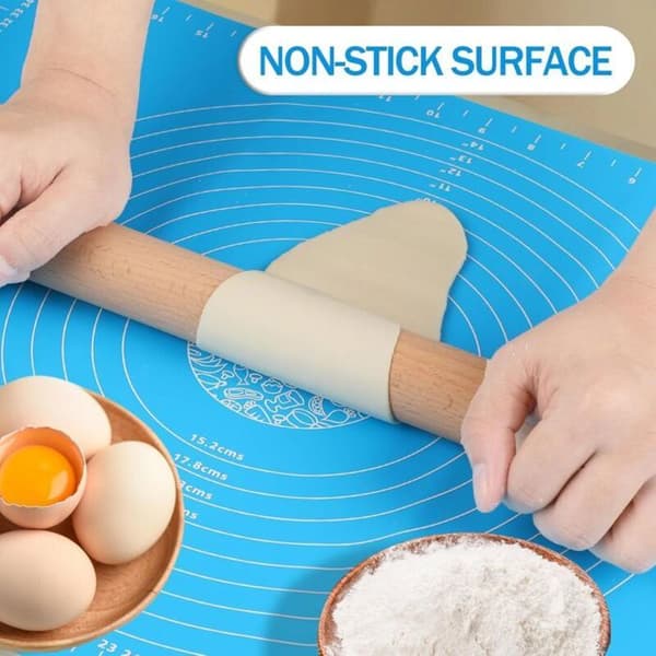 Sklisikker silikonbakematte, ekstra tykk og non-stick deigmatte