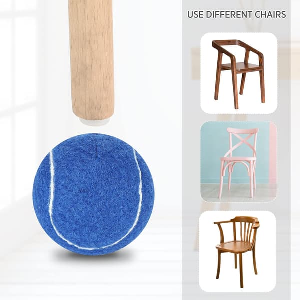 4-pack Blå Tennisboll Möbelskydd för Golv & Stol [JUN] blå blue