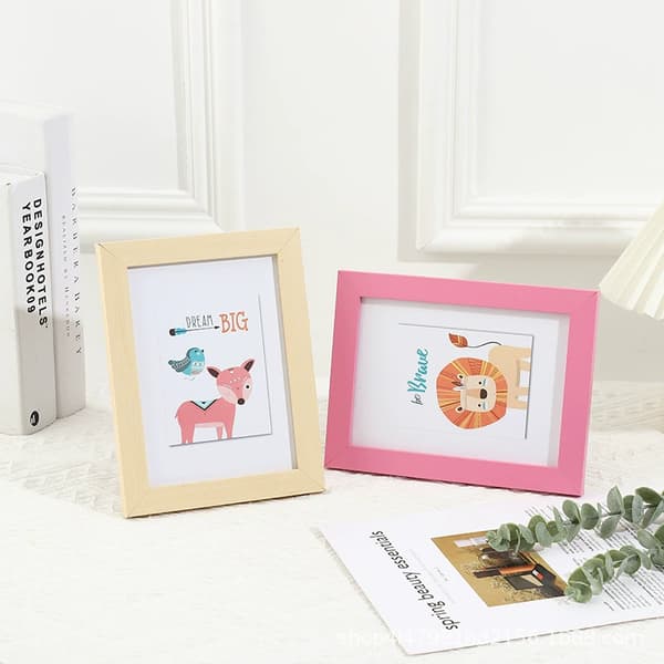 Rektangulær billedramme med passepartout, 13 cm x 18 cm Sort, 2-pak