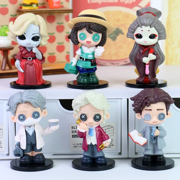 6 stk. Identity V Komponist Profet Bedemand Trendy Legetøjsfigur Spil Perifer Skrivebordsdekoration
