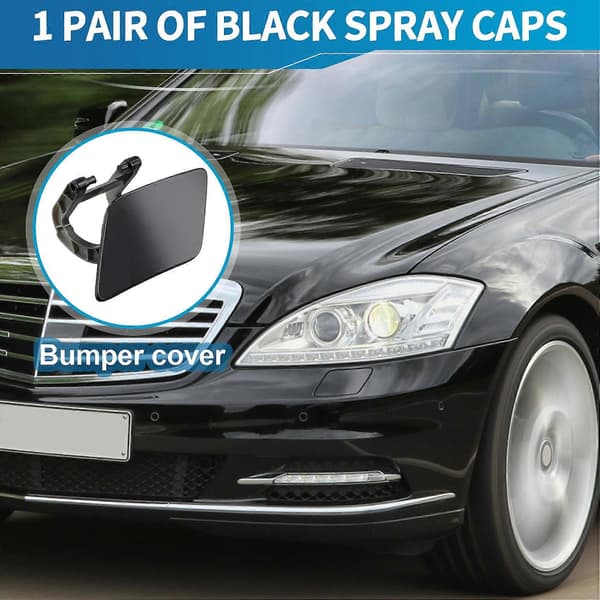 1 Pair Front Bumper Headlight Washer Cover Front Bumper Washer Cap for S-Class W221 2218801305 2218801405