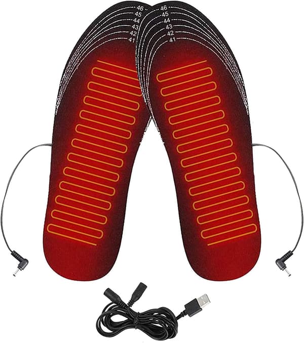 Opvarmet indersål, Termisk indersål, USB-opvarmede indersåler, Fodvarmer