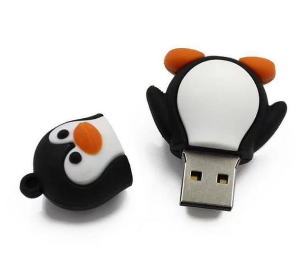 Sød tegneserie pingvin USB-nøgle Nyhed Mode Charm PVC Si