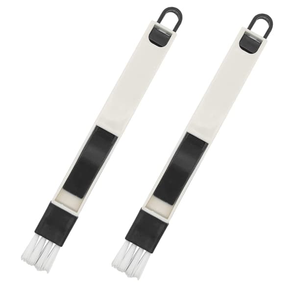 Small Cleaning Brush, 2-pack Window Shutter Cleaning Brush for Home Kitchen Window Cleaning Washing Brush (Black)