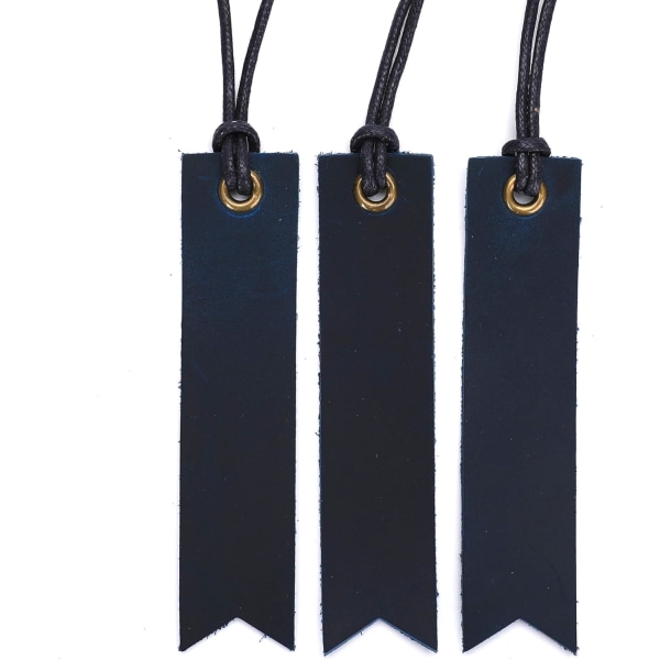 3-piece black cowhide bookmark minimalist cowhide bookmark book