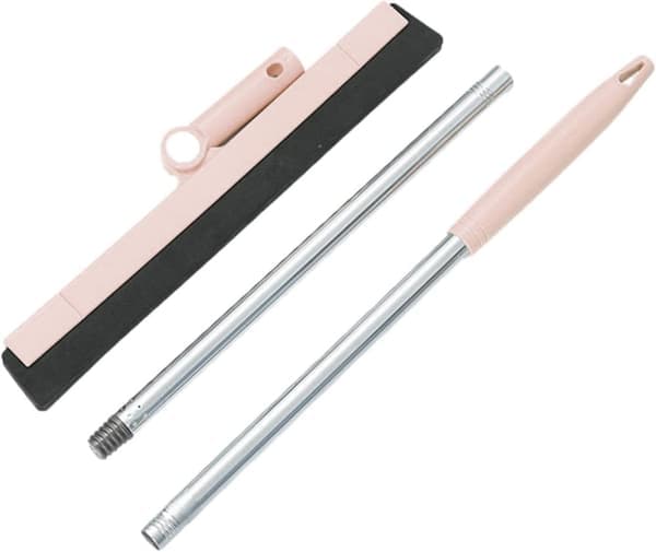 Squeegee with telescopic handle, rotatable for wet/dry use – Beige – 95 cm