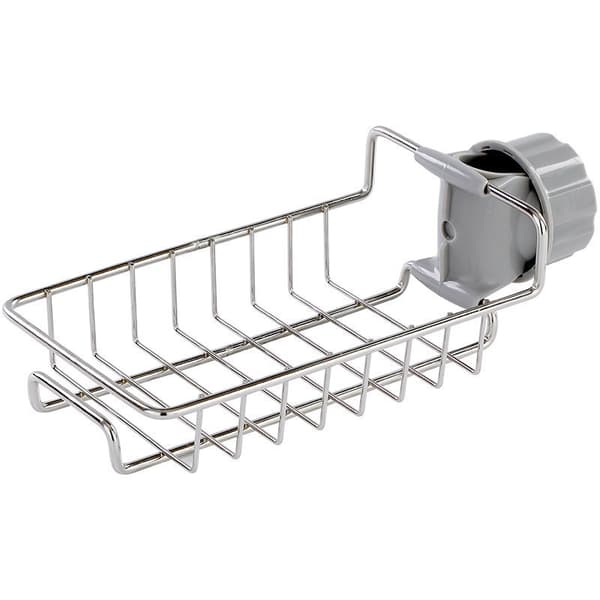 *Sæt med 1 brusehylde uden boring, rustfrit stål, teleskop*