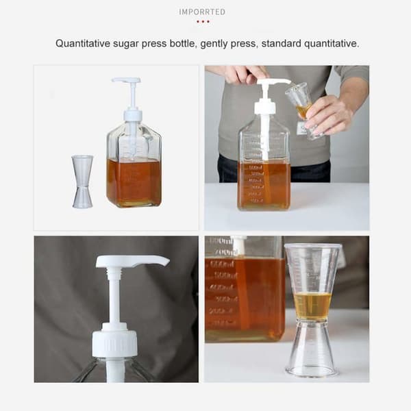 Såsdispenser - 1600 ml - Pumpflaska - Kläm sirap - Köksaccessoar