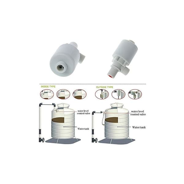 Automatic Float Valve, 3/4\" Vertical Outdoor Installation Floating Ball Valve, Water Level Control Valve for Pool Water Tank NPTERBL