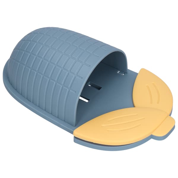 Wall Shelf Cute Corn Shape Punch-Free Wall Mounted Storage Box with Non-Marking Sticker for Bathroom Dressing Table Blue