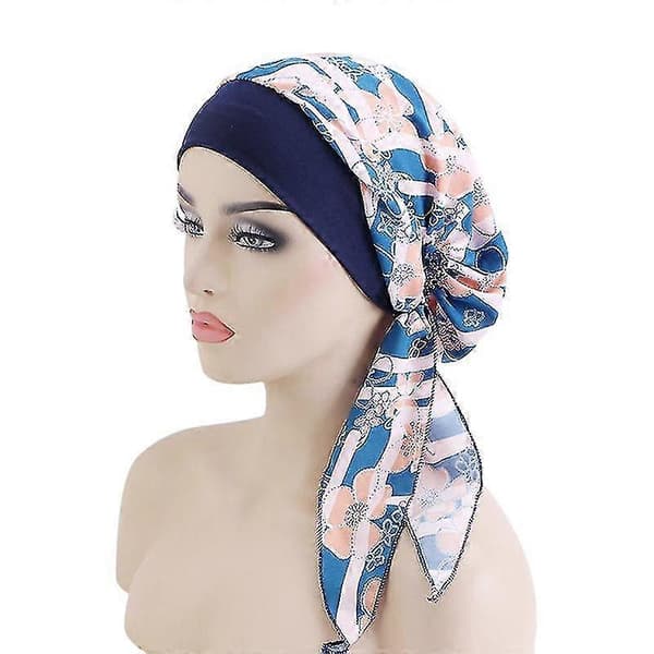 Kreft Lue Hodeplagg Kjemoterapi Hårtap Hatt Turban Ferdigknyttet Hodeplagg Bandana Ny [DB]
