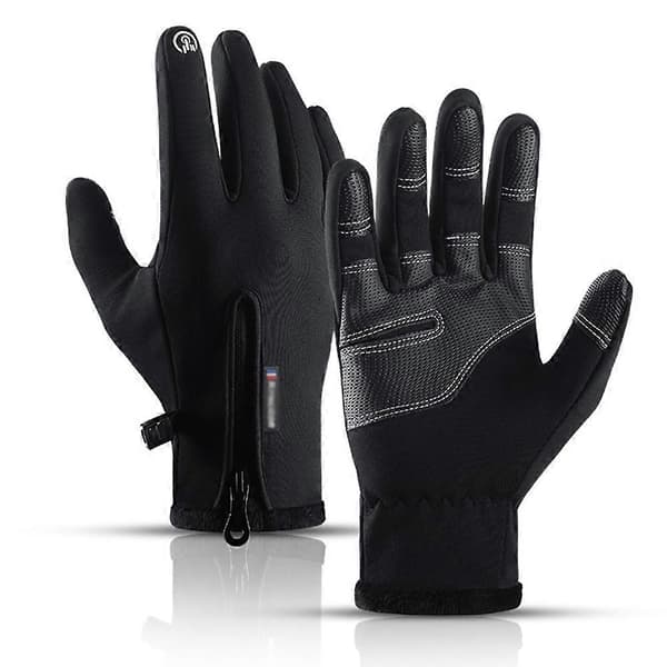 Vinterhandsker til mænd og kvinder, vandtætte varme handsker, fingerspidssensitive A0001-BK S A0001-BK S