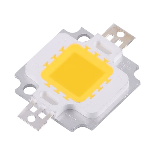10 stk 10W LED SMD Chip COB DC 9-10V for lampe, frontlys, lyspære, erstatning, varmhvit