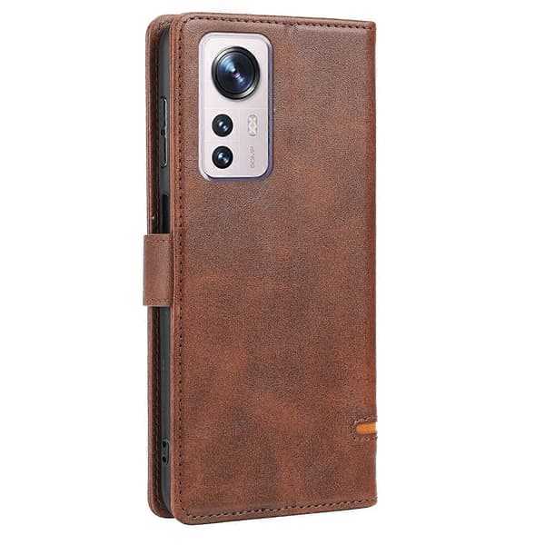 Til Xiaomi 12 Lite Klassisk Læderpungcover [DB] Brun Brown