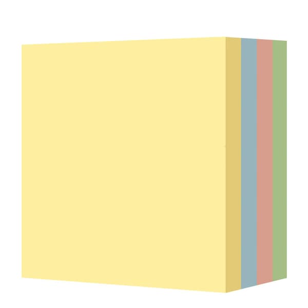 Post-it-lapper, selvklebende lapper, myke lapper, estetiske lapper, fargede lapper, skolemateriell
