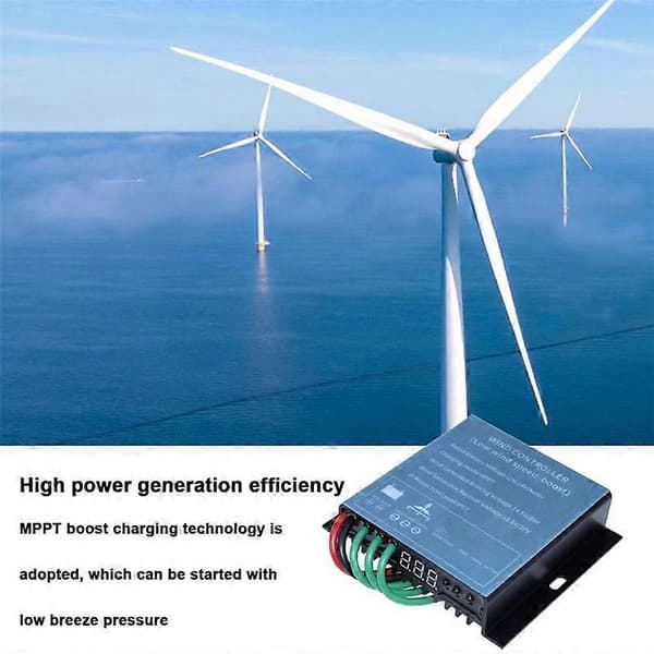 Vinddriven generatorstyrenhet 12/24V 800W MPPT vindladdningsregulator för vindturbingenerator