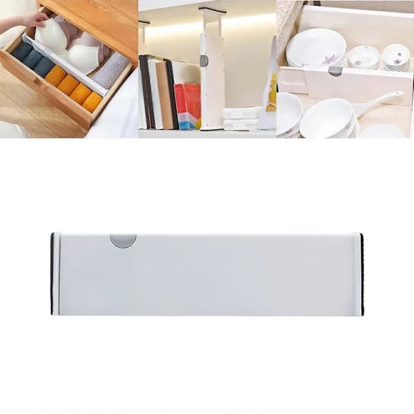 Expandable Drawer Divider Adjustable Drawer Partition Separator for Wardrobe Bathroom Clothes Dresser Closet