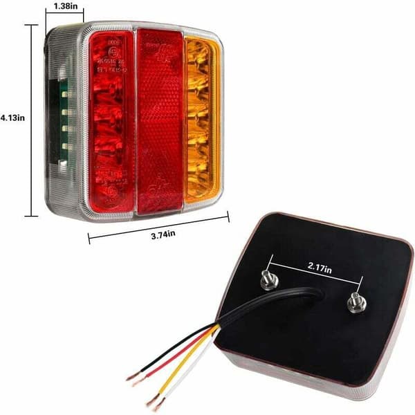 26-delte 12V LED-baklys – IP67 vanntette – Blinklys, bremselys, reflekser – For tilhengere, lastebiler, campingvogner, båter