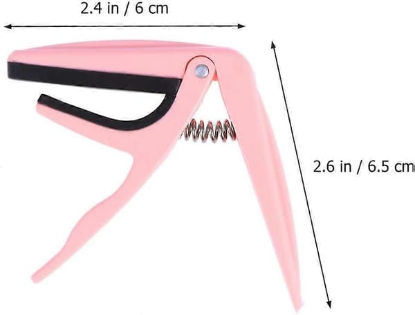 Professionel Ukulele Capo Enhånds Hurtigskift Ukelele Capo Zinklegering Guitar Dele Tilbehør (Pink)