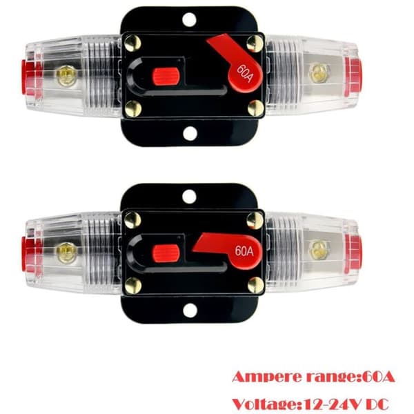 60A afbrydersikringer 12-24V til bil marine bådsystem beskyttelse stereo lyd inverter switch
