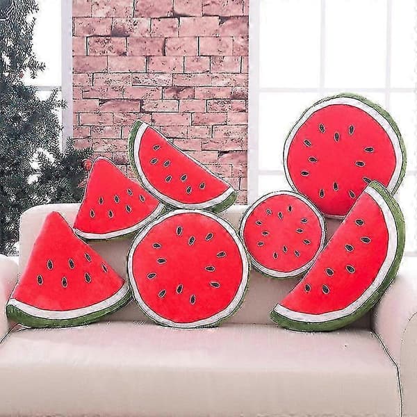 Vandmelon Pude Fluffy Vandmelon Plys Bløde Legetøj Gave 30cm