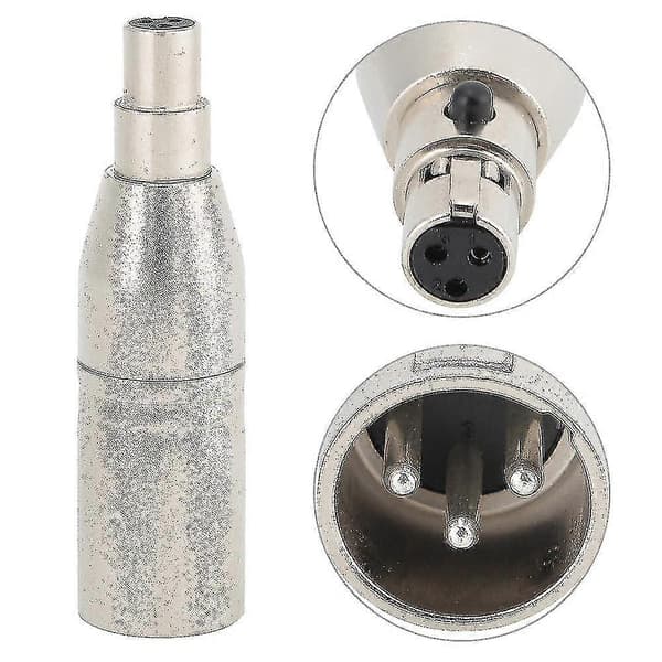 3-bens MINI XLR hun til XLR 3-bens han lydadapter forgyldt 2 STK