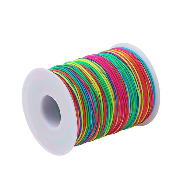 100m Farverig Rund Elastisk Snor DIY Perlearbejde Stræk Tråd Reb Smykkefremstillingsmateriale_tfrf