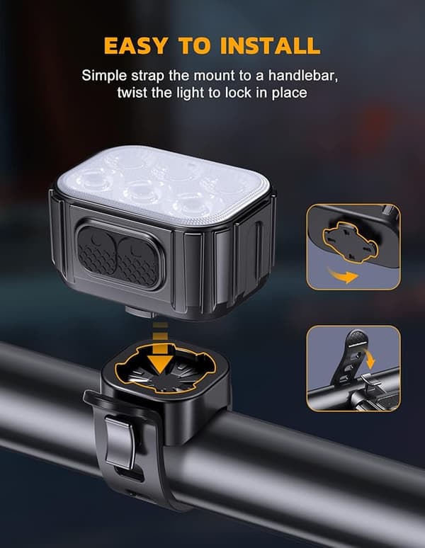 Bike Light Set, USB Rechargeable Waterproof IP65 Bicycle LED Light-FX-