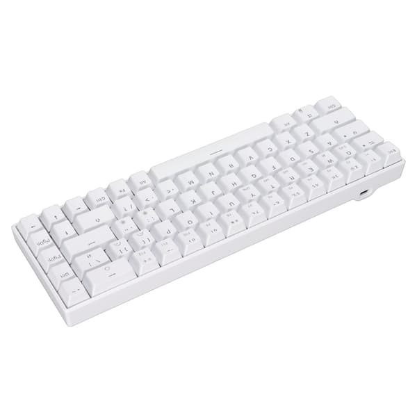 Wireless 2.4G Mechanical Keyboard White 68 Keys Fast Response Wireless Gaming Keyboard for Windows for Android for IOS Black Switch