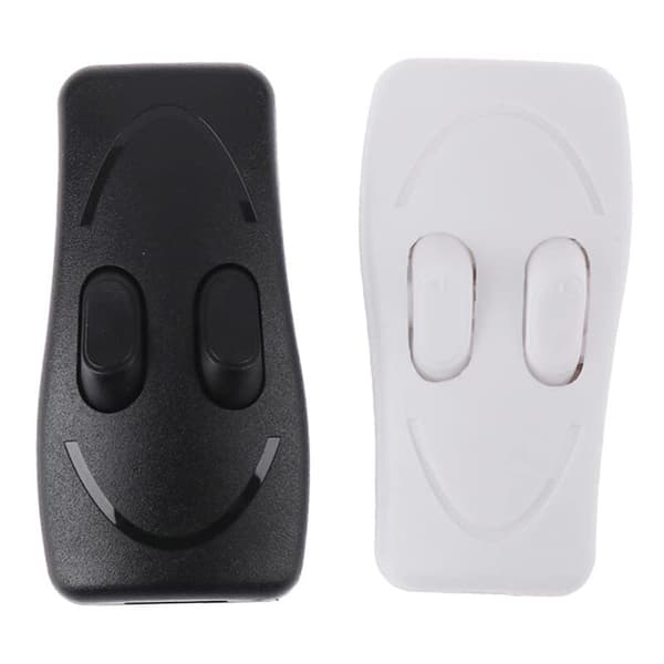 Two-way floor lamp switch, Universal Waterproof Dustproof Mini Push Button Switch for Floor Lamp (White)