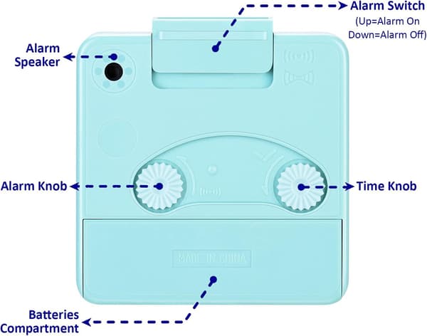 Travel-Packed Analog Alarm Clock, Ultra Small Clock with Snooze and Light Function, Super Silent Non-Ticking, Battery Operated