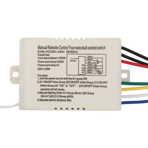 Way Wireless Remote Control Switch 220V Digital Wall Receiver Transmitter Module Remote Wall Switch+Transmitter Receiver for Lamps