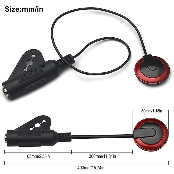 2 stk. kontaktmikrofon pickup EQ SMD instrument pickup guitar violin banjo ukulele tilbehør-A