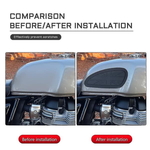 New Models Motorcycle Rubber Tank Traction Pad Side Gas Knee Grip Protector For- Interceptor 650