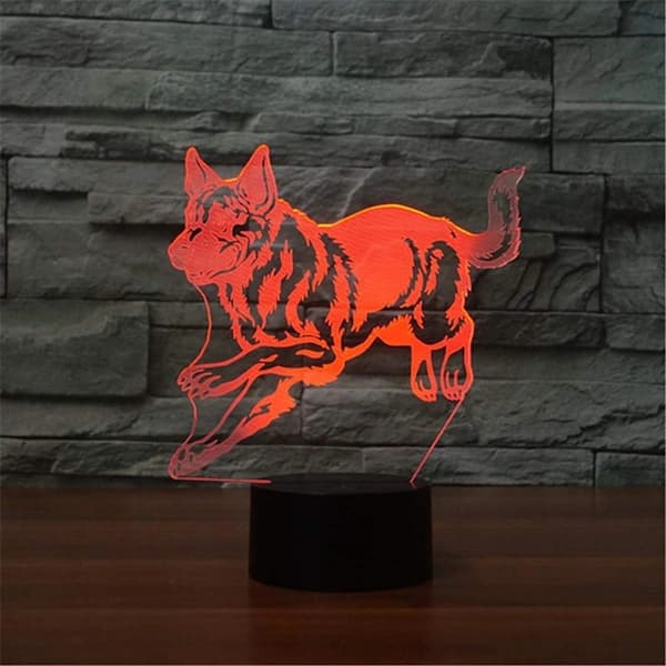Schäfer 3D LED Optisk Illusion Sensor Nattlampa med