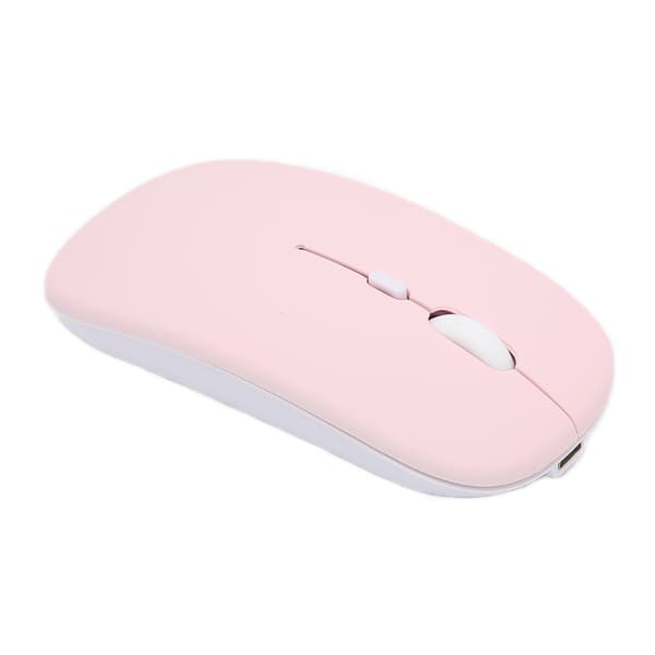 Wireless Mouse Smart Mini Portable 2.4G Cordless Mouse with Receiver Charging Cable for Office Laptop Computer Tablet Pink Dual Mode