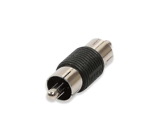 RCA uros-uros RCA-liitin (4 kpl, musta)