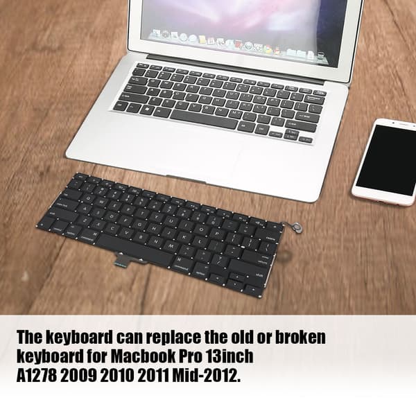 Erstatningstastatur til bærbar computer til Macbook Pro 13 tommer A1278 2009 2010 2011 Mid-2012