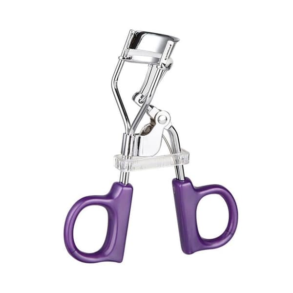 Eyelash Curler with Purple Handle, Silicone Refill Pads for Makeup, Cosmetics, Eyelash Curling Tool
