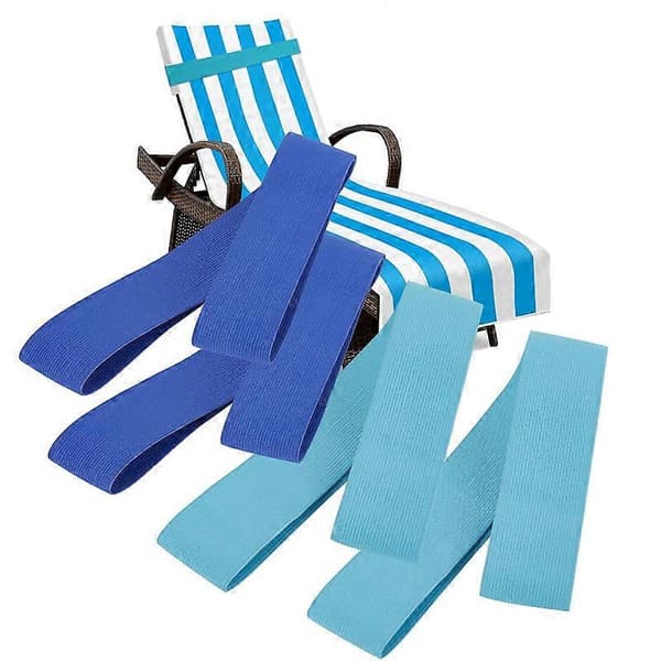 Handduksband (4-pack) för strand-, pool- och kryssningsstolar, strandhandduk